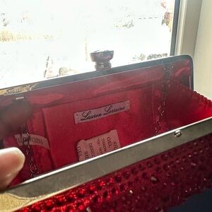 Lauren Lorraine Red Clutch Bag